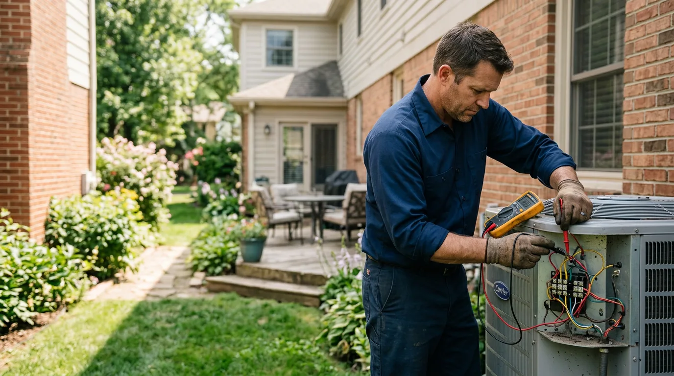 HVAC technician working near Etna Green, IN
